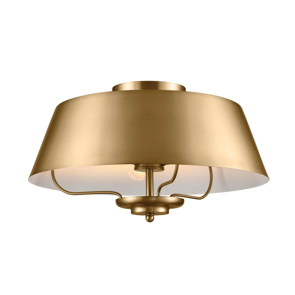 Luella 3-Lt Duo-Mount Ceiling Light Brushed Natural Brass 40.6cm