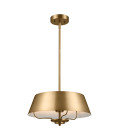 Luella 3-Lt Duo-Mount Ceiling Light Brushed Natural Brass 40.6cm