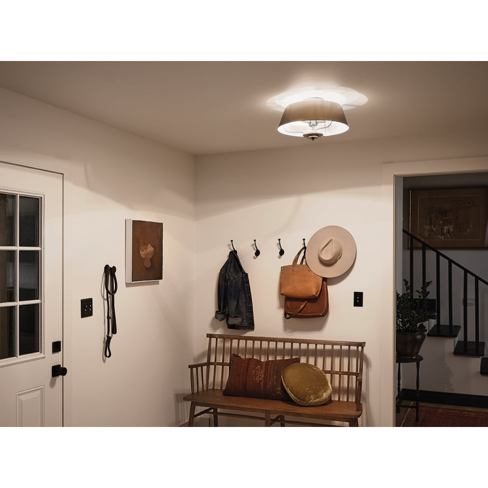 Luella 3-Lt Duo-Mount Ceiling Light Brushed Natural Brass 40.6cm