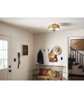 Luella 3-Lt Duo-Mount Ceiling Light Brushed Natural Brass 40.6cm