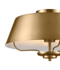 Luella 3-Lt Duo-Mount Ceiling Light Brushed Natural Brass 40.6cm