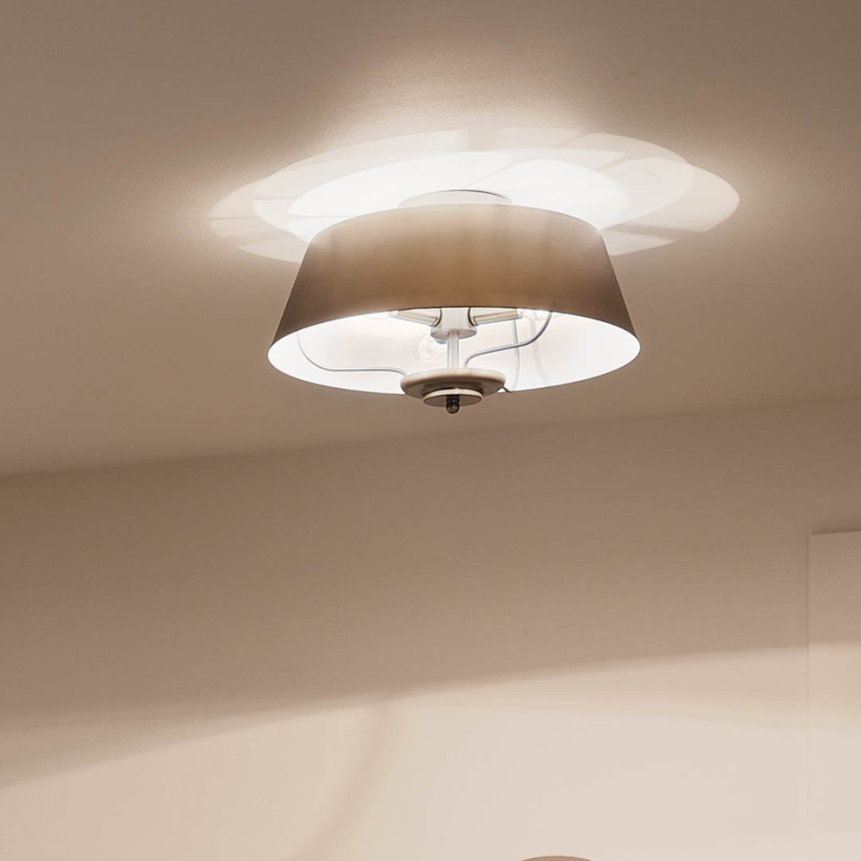 Luella 3-Lt Duo-Mount Ceiling Light Brushed Natural Brass 40.6cm