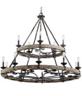 Taulbee 15-Lt Chandelier Weathered Zinc 112cm