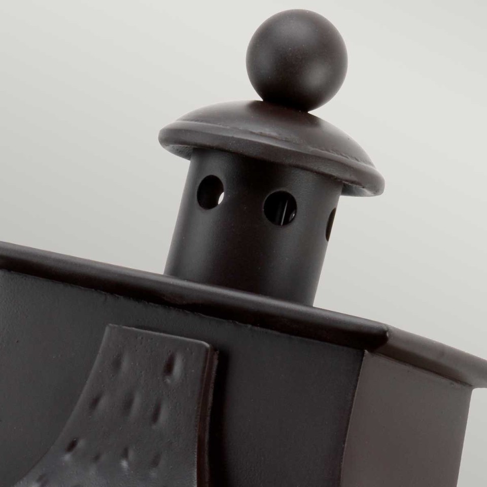 Balmoral 3-Lt Outdoor Wall Light Old Bronze/Glass 61.5cm IP44