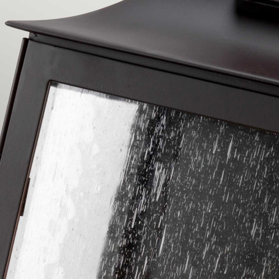 Balmoral 3-Lt Outdoor Wall Light Old Bronze/Glass 61.5cm IP44