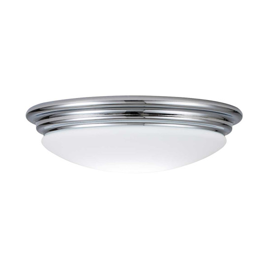 Brompton 1-Lt Flush Fitting Light Polished Chrome/White 35.6cm IP44 Brompton 1-Lt Flush Fitting Light Polished Chrome/White 35.6cm IP44