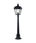 Bayview 1-ljus medium utomhuspelare ljus svart/klar 104.1 cm IP44
