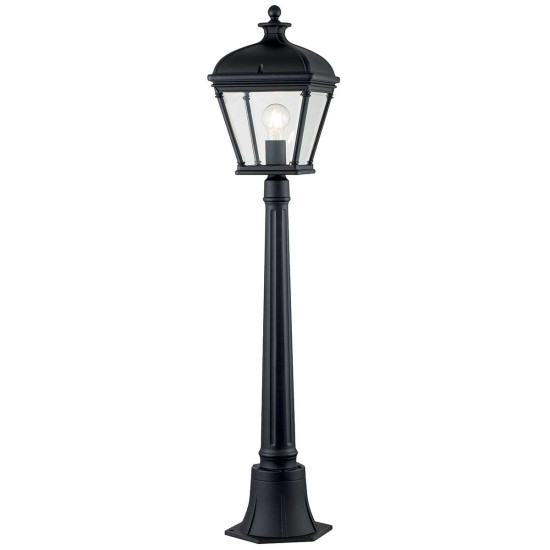 Bayview 1-ljus medium utomhuspelare ljus svart/klar 104.1 cm IP44