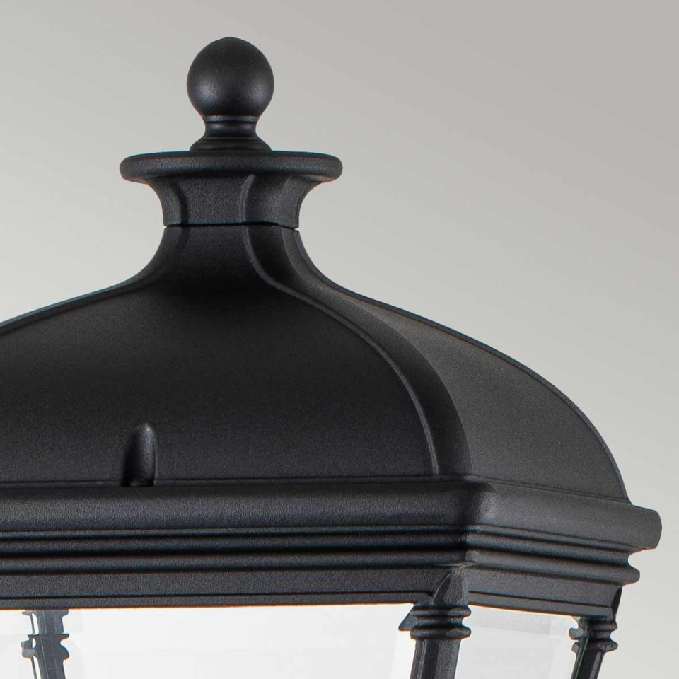 Bayview 1-ljus medium utomhuspelare ljus svart/klar 104.1 cm IP44