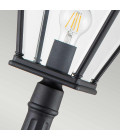 Bayview 1-ljus medium utomhuspelare ljus svart/klar 104.1 cm IP44