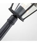Bayview 1-ljus medium utomhuspelare ljus svart/klar 104.1 cm IP44
