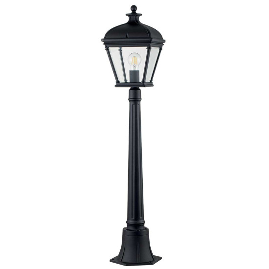 Bayview 1-ljus medium utomhuspelare ljus svart/klar 104.1 cm IP44
