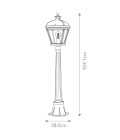 Bayview 1-ljus medium utomhuspelare ljus svart/klar 104.1 cm IP44