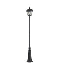 Bayview 1-ljus utomhus lyktstolpe svart/klar 216.4 cm IP44
