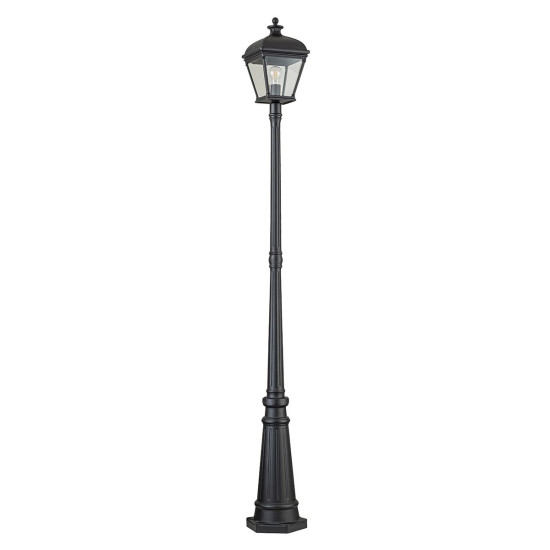 Bayview 1-ljus utomhus lyktstolpe svart/klar 216.4 cm IP44 Bayview 1-ljus utomhus lyktstolpe svart/klar 216.4 cm IP44