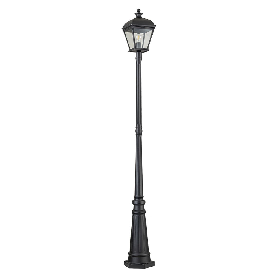 Bayview 1-ljus utomhus lyktstolpe svart/klar 216.4 cm IP44