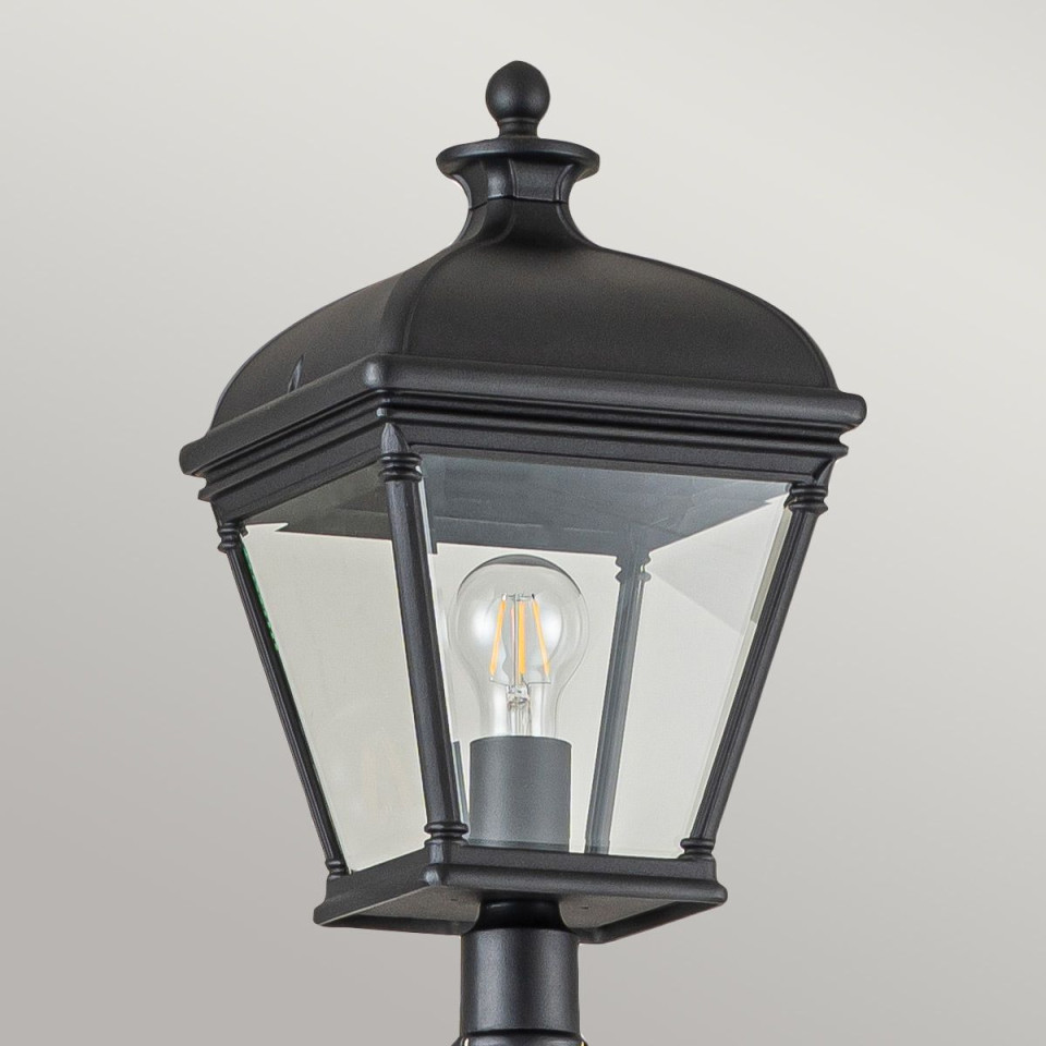 Bayview 1-ljus utomhus lyktstolpe svart/klar 216.4 cm IP44
