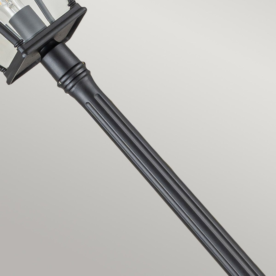 Bayview 1-ljus utomhus lyktstolpe svart/klar 216.4 cm IP44