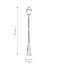 Bayview 1-ljus utomhus lyktstolpe svart/klar 216.4 cm IP44