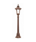 Chicago 1-ljus liten utomhuspelare ljus rostig brons patina/klar 115 cm IP44