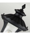 Chicago 1-ljus liten utomhuspelarlampa med struktur svart/klar 115 cm IP44