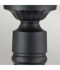 Chicago 1-ljus liten utomhuspelarlampa med struktur svart/klar 115 cm IP44