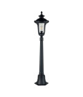Chicago 1-ljus liten utomhuspelarlampa med struktur svart/klar 115 cm IP44