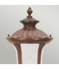 Chicago 1-ljus liten utomhuspelare ljus rostig brons patina/klar 115 cm IP44