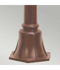 Chicago 1-ljus liten utomhuspelare ljus rostig brons patina/klar 115 cm IP44