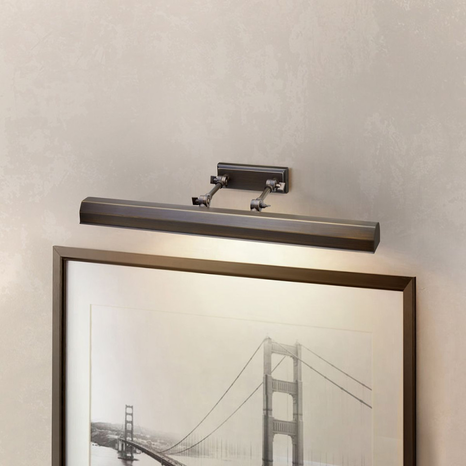 Chawton 4-ljus tavelbelysning ljus mörk brons 65,2 cm Elstead Lighting Chawton 4-ljus tavelbelysning ljus mörk brons 65,2 cm