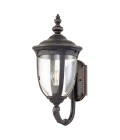 Cleveland 1-Lt Up Medium Outdoor Wall Light Weathered Bronze/Clear 54.3cm IP44
