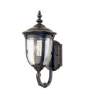 Cleveland 1-Lt Up Small Outdoor Wall Light Weathered Bronze/Clear 41.5cm IP44