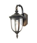 Cleveland 1-Lt Down Medium Outdoor Wall Light Weathered Bronze/Clear 54cm IP44