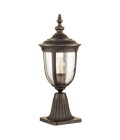 Cleveland 1-Lt liten utomhus pelarlykta i väderbitet brons/klar 46,6 cm IP44