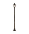 Cleveland 1-Lt Outdoor Lamp Post Weathered Bronze/Clear 232.5cm IP44