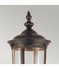 Cleveland 1-Lt Outdoor Lamp Post Weathered Bronze/Clear 232.5cm IP44