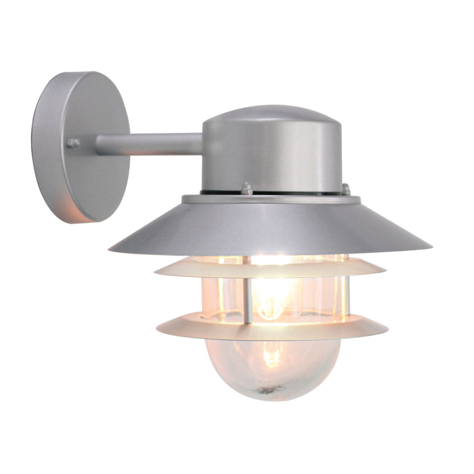 Copenhagen 1-Lt Outdoor Wall Lamp Silver 23.6cm Elstead Lighting Copenhagen 1-Lt Outdoor Wall Lamp Silver 23.6cm