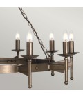 Cromwell 18-lt chandelier old bronze 130 cm