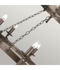 Cromwell 18-lt chandelier old bronze 130 cm