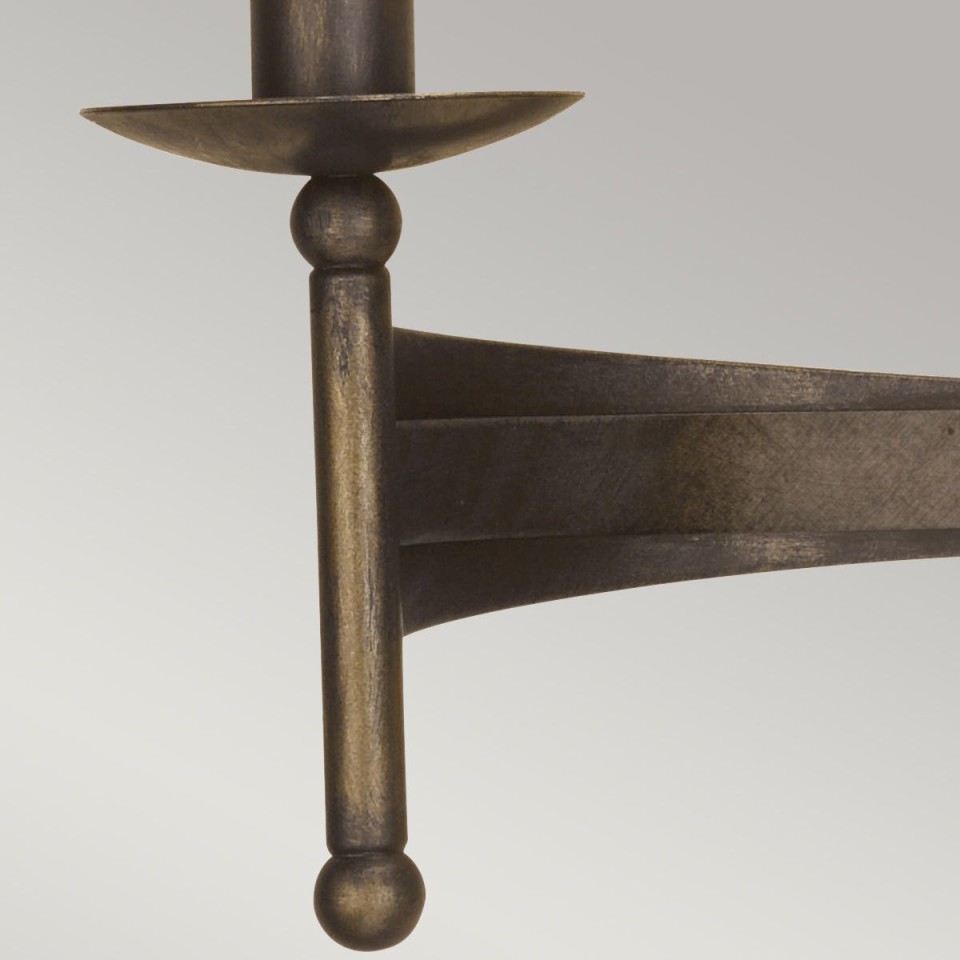 Cromwell 2-lt wall light old bronze 37 cm
