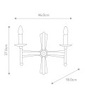 Cromwell 2-lt wall light old bronze 37 cm