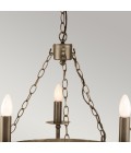 Cromwell 5-lt chandelier old bronze 67 cm