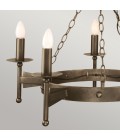 Cromwell 5-lt chandelier old bronze 67 cm