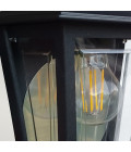 Deco Lane 1-lt half wall lantern black 32.5 cm IP44 Elstead Lighting Deco Lane 1-lt half wall lantern black 32.5 cm IP44