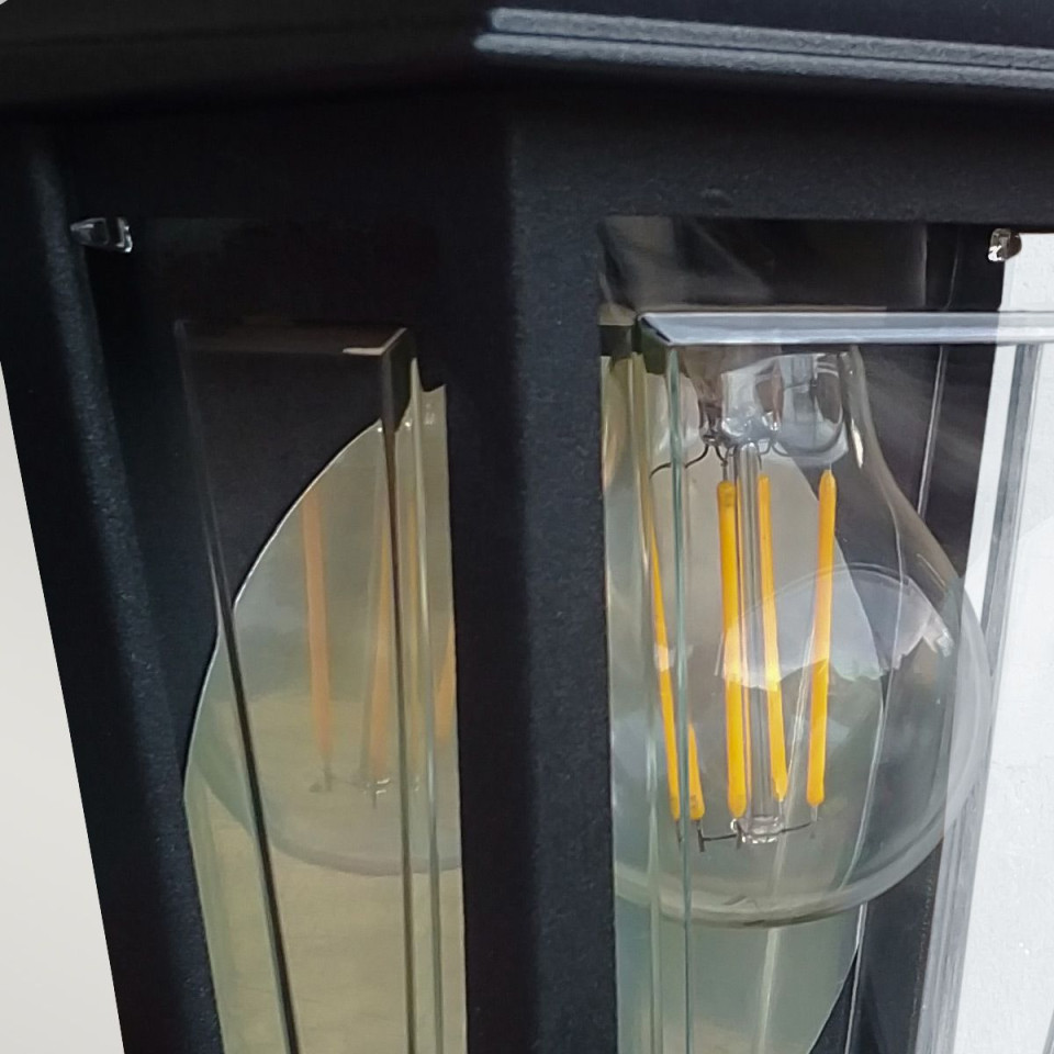 Deco Lane 1-lt half wall lantern black 32.5 cm IP44 Elstead Lighting Deco Lane 1-lt half wall lantern black 32.5 cm IP44