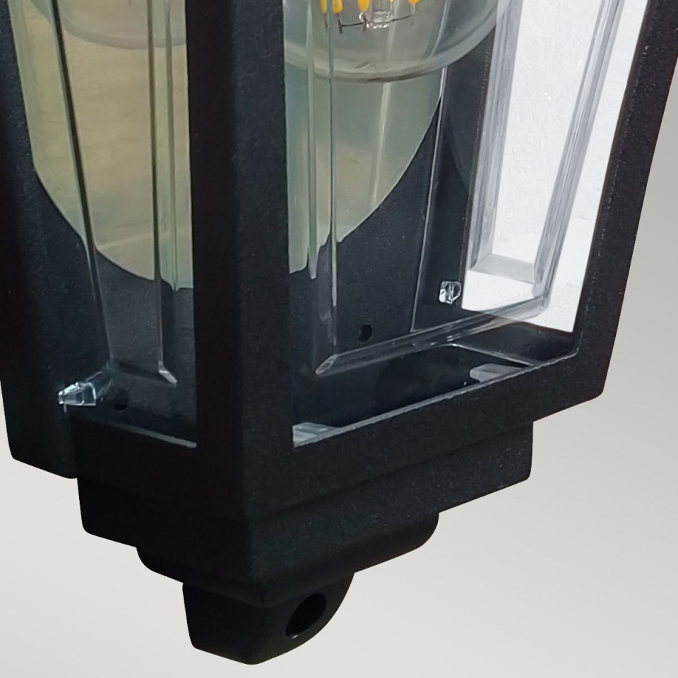 Deco Lane 1-lt half wall lantern black 32.5 cm IP44 Elstead Lighting Deco Lane 1-lt half wall lantern black 32.5 cm IP44