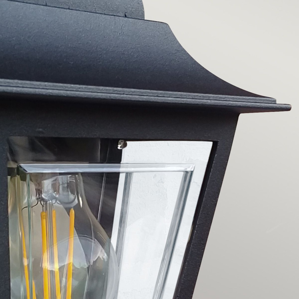 Deco Lane 1-lt half wall lantern black 32.5 cm IP44 Elstead Lighting Deco Lane 1-lt half wall lantern black 32.5 cm IP44