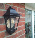 Deco Lane 1-lt half wall lantern black 32.5 cm IP44 Elstead Lighting Deco Lane 1-lt half wall lantern black 32.5 cm IP44