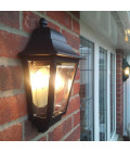 Deco Lane 1-lt half wall lantern black 32.5 cm IP44 Elstead Lighting Deco Lane 1-lt half wall lantern black 32.5 cm IP44