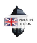 Deco Lane 1-lt half wall lantern black 32.5 cm IP44 Elstead Lighting Deco Lane 1-lt half wall lantern black 32.5 cm IP44